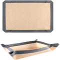 Roasting mat shown flat and assembled